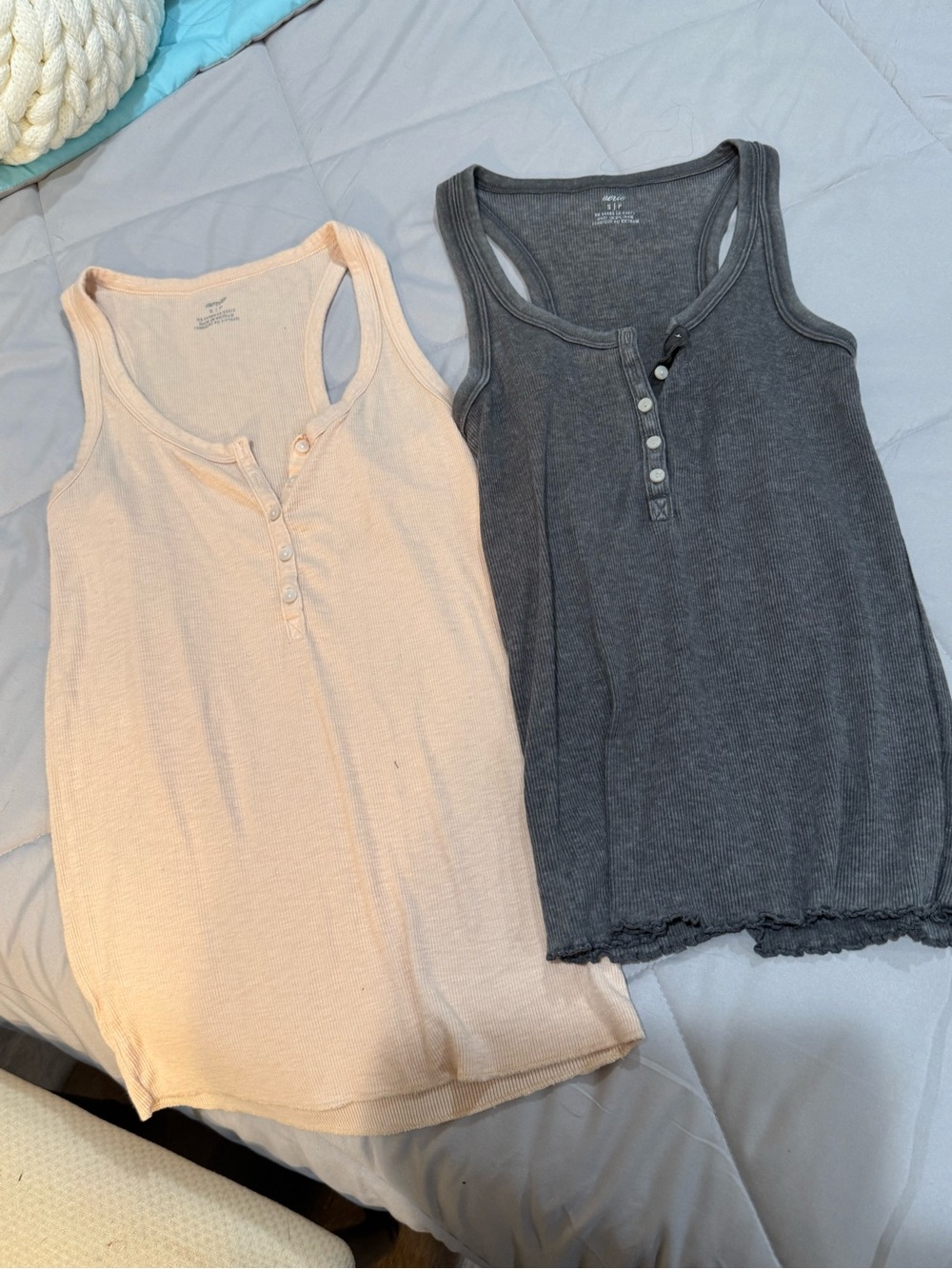 Set of 2 ribbed aerie Racerback tank tops / women’s tank tops